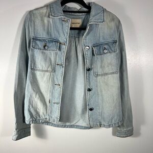 Industry Denim Cropped Denim Jacket Sz Small